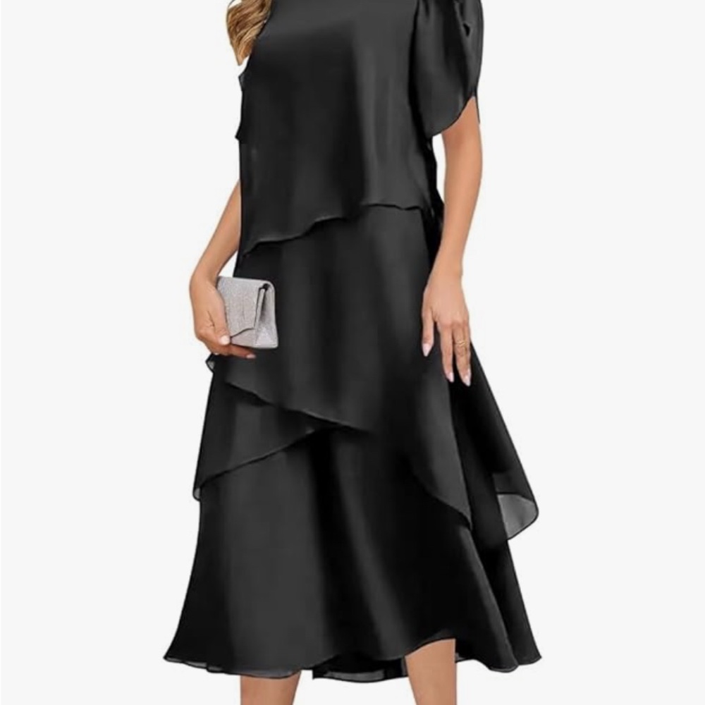 Elegant Black Layered Dress